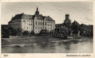Győr - 2 db képeslap: Nagytemplom, Szeminárium és Püspökvár