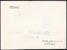 cca 1970 Péter János: Párosan. Vintage fotó, hátoldalán szerzői pecséttel jelzett, feliratozott, 18x...