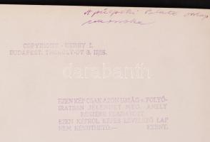 cca 1920-1930 Kerny István (1879-1963): Szeged, a püspöki palota oszlopcsarnoka. Vintage fotó, hátol...