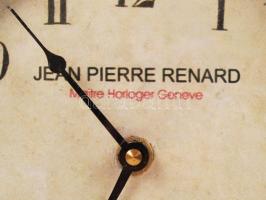 Jean Pierre Renard replica kandalló óra, antikolt fém, működik, 23×40 cm