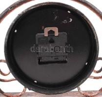 Jean Pierre Renard replica kandalló óra, antikolt fém, működik, 23×40 cm