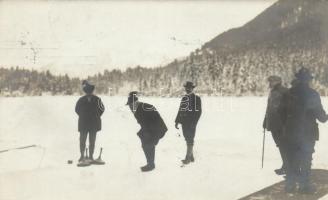 Luitpold, Prince Regent of Bavaria, playing Bavarian curling, photo