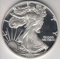 Amerikai Egyesült Államok 1988S 1$ "Liberty" Ag (31.103g/0.999/40.6mm) tanúsítvánnyal, ere...