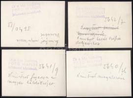 cca 1947-1948 Georgi Dimitrov bolgár miniszterelnök, pártfőtitkár Budapesten, a MAFIRT 4db, pecsétel...