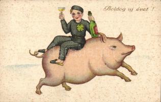 New Year, pig, chimney sweeper (EK)