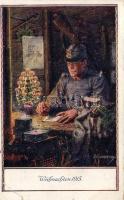 1915 Military WWI, Christmas greeting, Franz Joseph s: Kuderna (small tear)