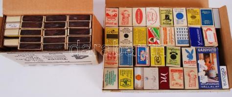 204 db gyufás doboz zömmel a 1960-70-es évekből