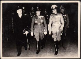 1939 Szójay Döme Heinrich Werth és más német tisztek társaságában Berlinben /  Döme Sztójay and German officers in Berlin 10x8 cm