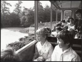 1947-1950 Úttörővasút. 4db sajtófotó, későbbi nagyítás, 18x24cm