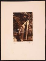 1933 Thöresz Dezső (1902-1963): Vízesés. Vintage fotó, aláírt, feliratozott, a technika részletes le...