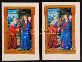 Horae Beatae Mariae Virginis. Az Egri Főegyházmegyei Könyvtárban őrzött kódex hasonmása. [Bp.], 1976, Magyar Helikon - Corvina. Iványi Sándor és Dercsényi Dezső tanulmányaival. Kiadói műbőr-/ papírkötésben, védőborítóval, kartontokban