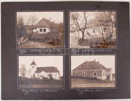 1903 6db fotó Halácsról és 2db Nagy Chlivényről, kartonra ragasztva, feliratozva, 8x11/25x33cm