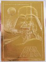Star Wars 23 karátos arannyal bevont emlékkártya plasztiktokban / Memorial card plated with gold 10x8 cm