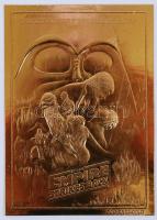 Empire Strikes Back 23 karátos arannyal bevont emlékkártya plasztiktokban / Memorial card plated with gold 10x8 cm