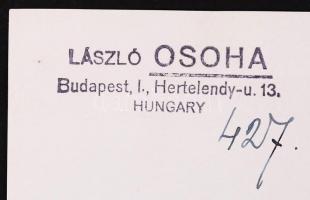 1936 Osoha László: Halászok. Vintage fotó, szerzői pecséttel jelzett, 22x16cm