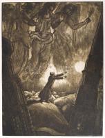 Gara Arnold (1882-1929): Egy lap a "Magyar Parnasszus" című rézkarcalbumból. Bp., 1926, számozott (58/250), a művész aláírásával.