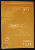 Star Wars Return of the Jedi 23 karátos arannyal bevont emlékkártya plasztiktokban / Memorial card p...