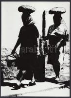 cca 1960-1970 Pintér József: Hazafelé. Vintage alkotás, hátoldalán feliratozott, 24x17cm