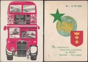 7 db modern eszperantó lap / 7 modern Esperanto postcards