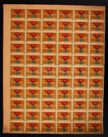 1936-1941 Levélzáró: 1936. évi Budapesti Nemzetközi Vásár, 100 db-os ív Levélzáró: 1941. évi Budapesti Nemzetközi Vásár, 81 db-os ív Gyufacímke: Turul biztonsági gyújtó, 66 db-os ív