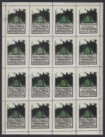 1914 Német, Osztrák és Magyar Méhészek Vándorgyűlése és Kiállítása, Pozsony, 1914. július 25-30. 4x4 kisív, zöld.