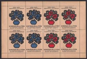 1912 Virágkiállítás az Iparművészeti Múzeumban. Bp., 1912. november 9-14. 2 db klf. színű 2x4-es kis...