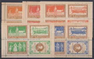 1925 Jókai kiállítás a Nemzeti Múzeum, 1925. április-május. 5 db klf. színárnyalatú 4-es kisív.