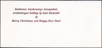 cca 1980-1990 Balla Demeter: Rianás. Vintage fotó egy újévi üdvözlőkártyán, aláírva, 7x18cm