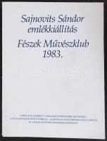 1983 Sajnovits Sándor emlékkiállításának katalógusa (mappa formátum): 3db, kfl méretű, eredeti fotóv...