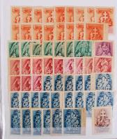 1900-2000  Levélzárók, bor zárjegyek, dohány zárjegy stb. 383 db, 4 db berakólapon, egyszerű, gyűrűs tartóban.