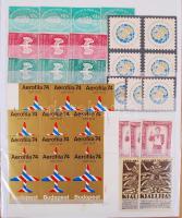 1900-2000  Levélzárók, bor zárjegyek, dohány zárjegy stb. 383 db, 4 db berakólapon, egyszerű, gyűrűs...