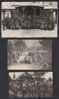cca 1916 3 db I. világháború fotó tiszti csoportkép, kitüntetések átadása, olasz hadifoglyok / 3 World War I. photos of the Italian front