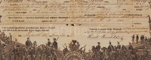 1887 Honvéd végelbocsátó okmány