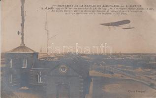 Blériot crossing the La Manche with his aeroplane