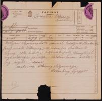 1920 A Zsidó Nemzeti Szövetség köszönőlevele, Temesvár fejléces papíron a szövetség bélyegével + Az ...