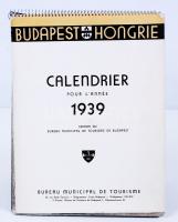 1939 Budapest francia nyelvű reklámos, képes naptár / Picture calendar in French