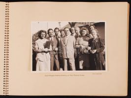 1942 1 db fotóalbum, 41 db kfl méretű fényképpel egy nemzetközi evezős versenyről, német nyelvű képaláírásokkal (a borító leszakadt a spirál kötésről)
