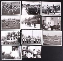 cca 1970-1975 Bartal Ferenc és Ruttkay Pál: Rendőrnapi ünnepség és bemutató, 11 db 13x18 cm-es fénykép; a Magyar Rendőr c. lap pecsétjével