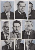 1956-1957 Az első Kádár kormány tagjainak portréfotói, 9x12 cm-es méretben, 3 nem azonosított