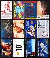 1600 db magyar és külföldi telefonkártya vegyesen