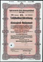Németország 1923-43. 10db különféle részvény T:I
Germany 1923-43. 10pcs of different shares C:UNC