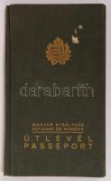 1939, Útlevél, vízumpecsétekkel és bejegyzésekkel,