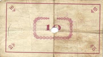 Pápa 1919. május 8. "Pápai csekk" 10K (5x) + 20K (5x) + 50K mind lyukasztással érvénytelen...