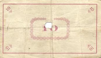 Pápa 1919. május 8. "Pápai csekk" 10K (5x) + 20K (5x) + 50K mind lyukasztással érvénytelen...