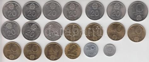 20db vegyes forint és fillér T:1-,2