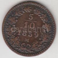 Olasz Államok / Milánó 1859M 5/10Kr Br T:2-/3 Italian States /Milan 1859M 5/10 Kreuzer Br C:VF/F