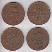 1848. 1Kr (4x) T:2,2-