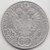 1806B 20Kr Ag "I. Ferenc" T:2-/3