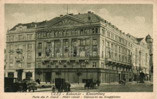 Kolozsvár, Cluj; Főtér / main square, 'vissza' So. Stpl (EK)