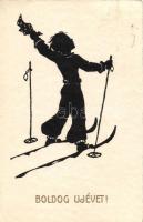 10 db régi sziluett képeslap / 10 silhouette postcards